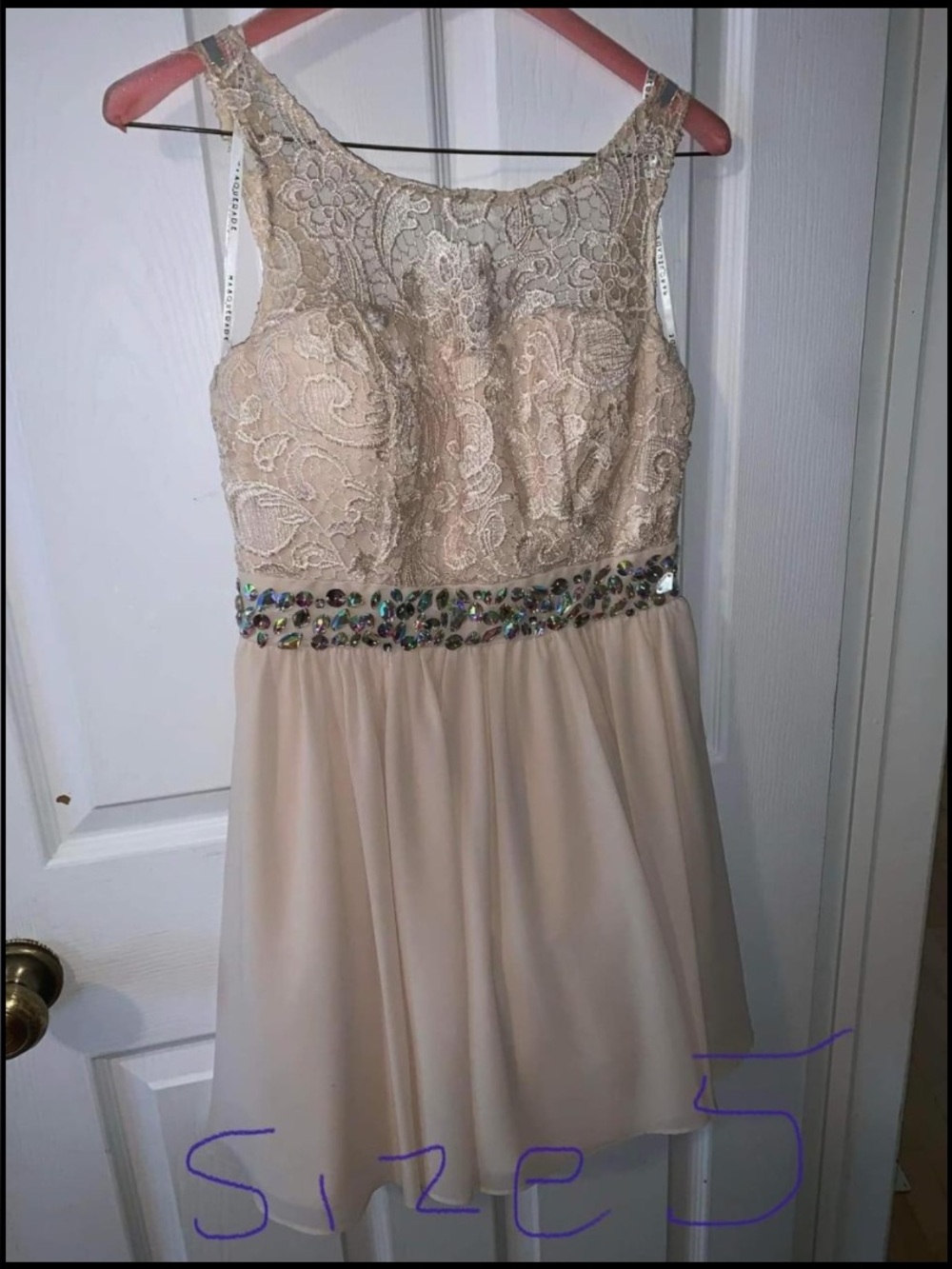 Elegant Cream Ladies Dress